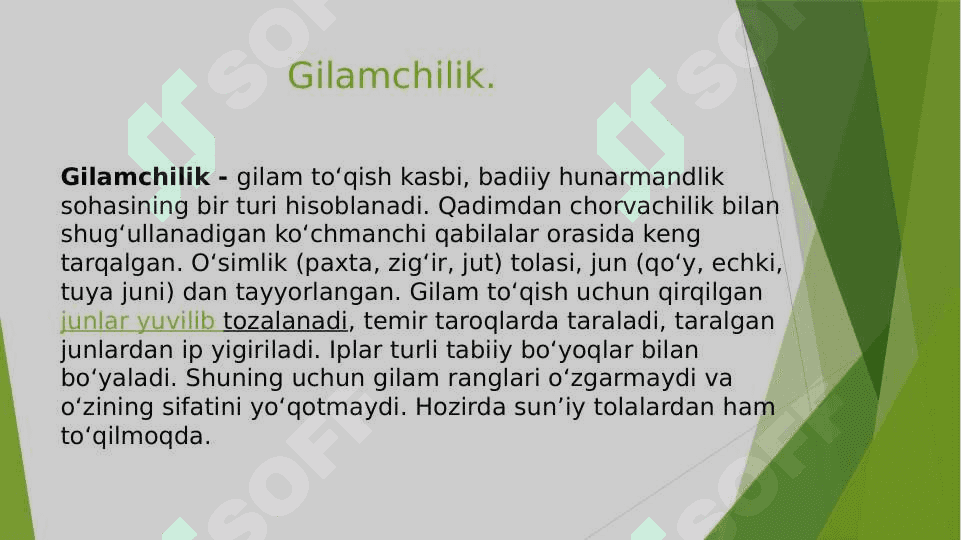 Gilam va savat toʻqish sanʼati 3