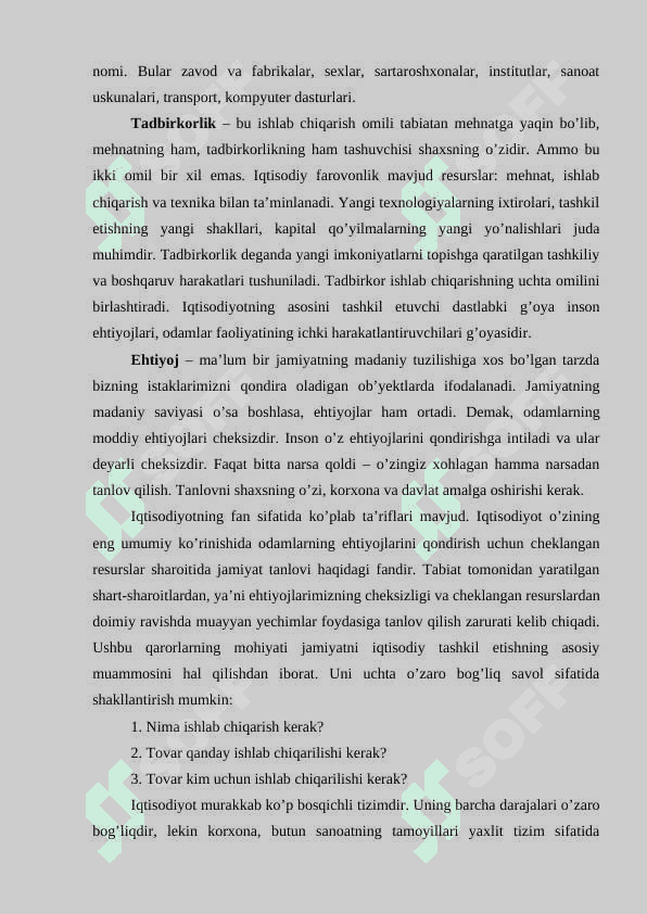 qurilish  iqtisodiyoti” fanining predmeti, maqsadi, mazmuni va vazifalari 2