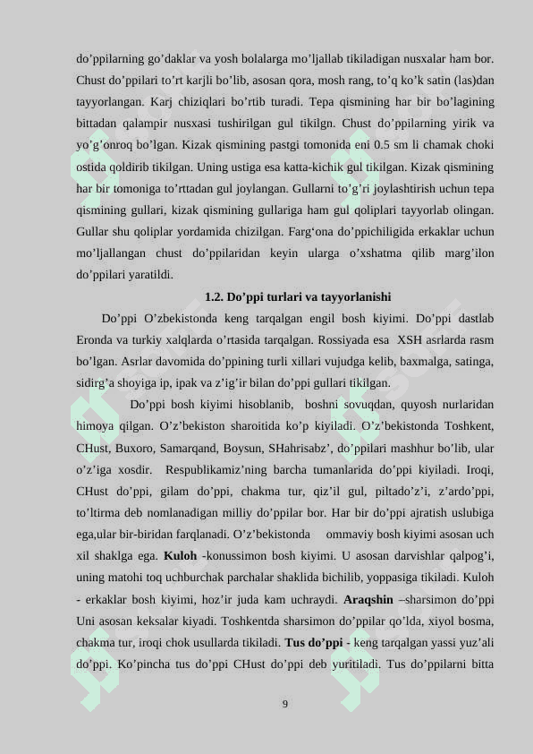 Do'ppi tikishda naqsh elementlari usullari 8