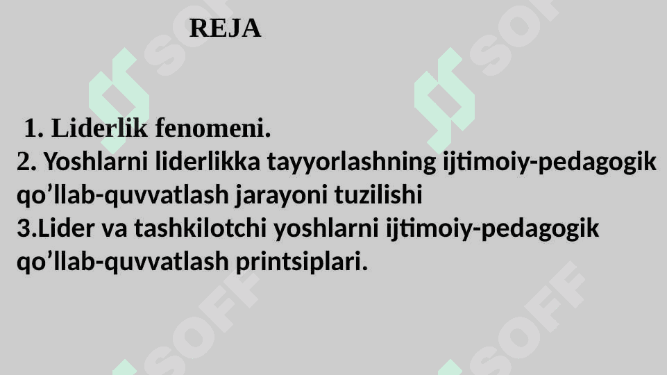 Lider va tashkilotchi yoshlarni ijtimoiy-pedagogik qo’llab-quvvatlash. 2 2
