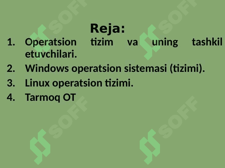 Operatsion tizimlar 2