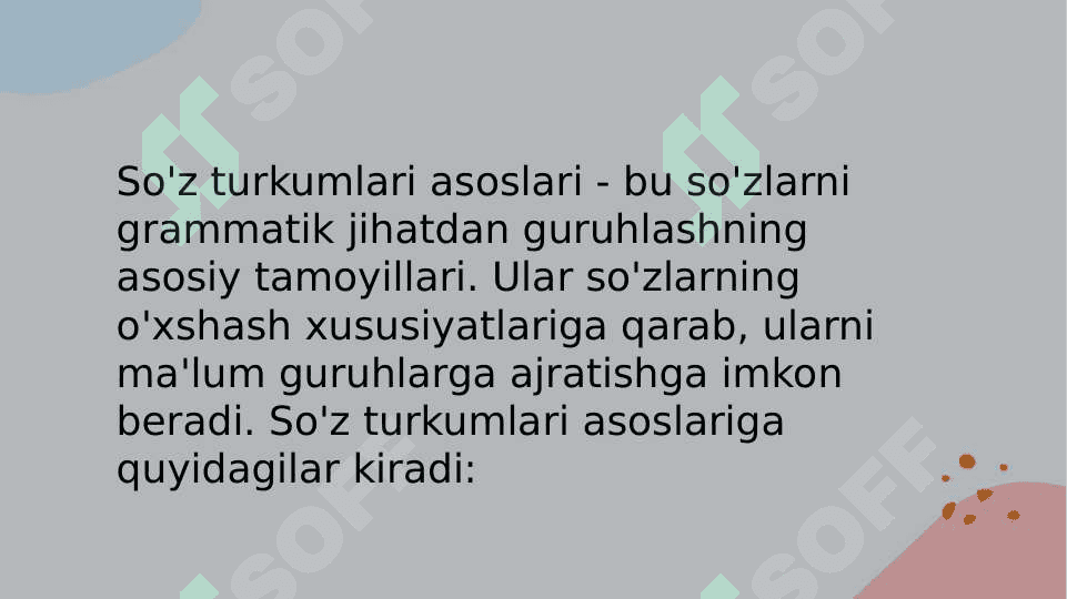 SO'Z TURKUMLARI 6