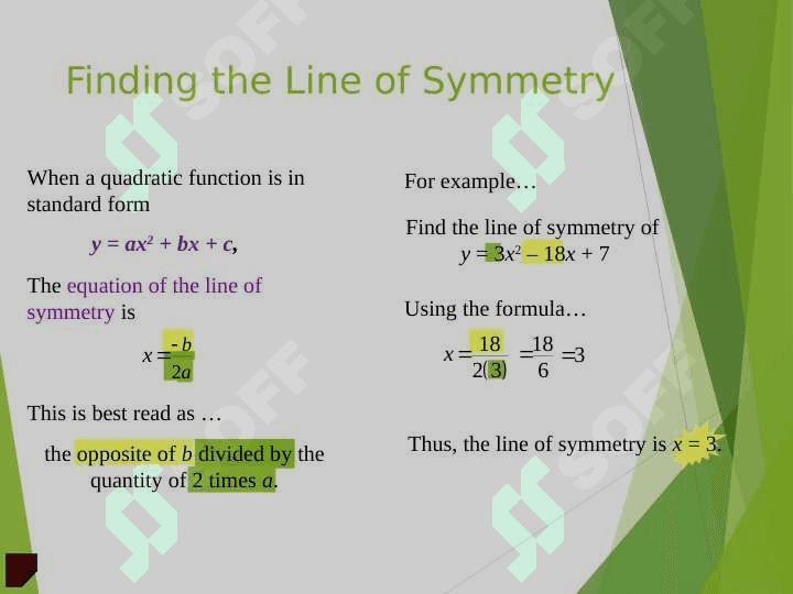 Quadratic functions 6