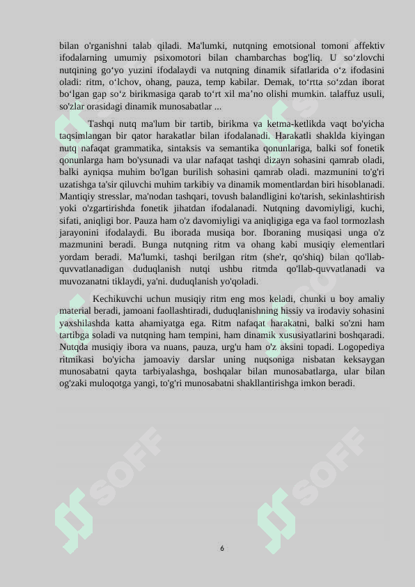 DUDUQLANISHNI BARTARAF ETISH BO’YICHA PEDAGOGIK-PSIXOLOGIK ISH TIZIMIDA LOGOPEDIK RITMIKANING AHAMIYATI 6