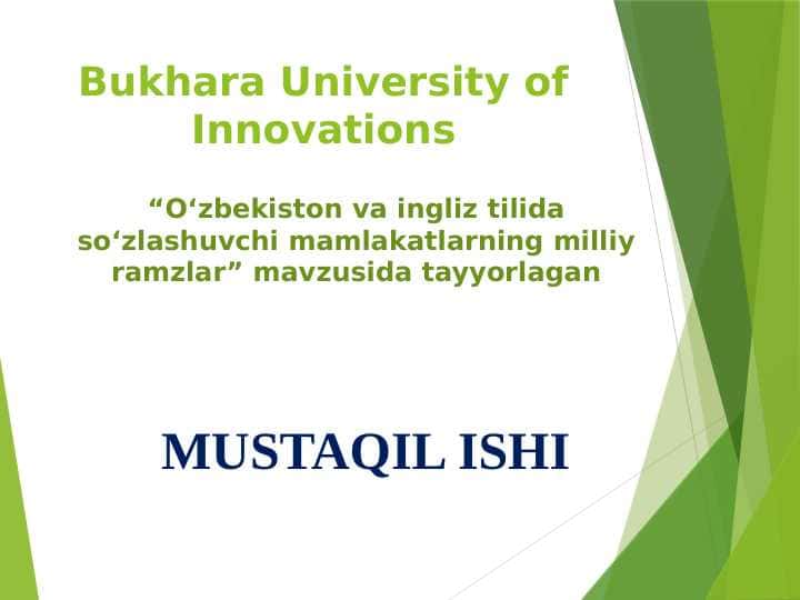 National symbols of Uzbekistan and English-speaking countries