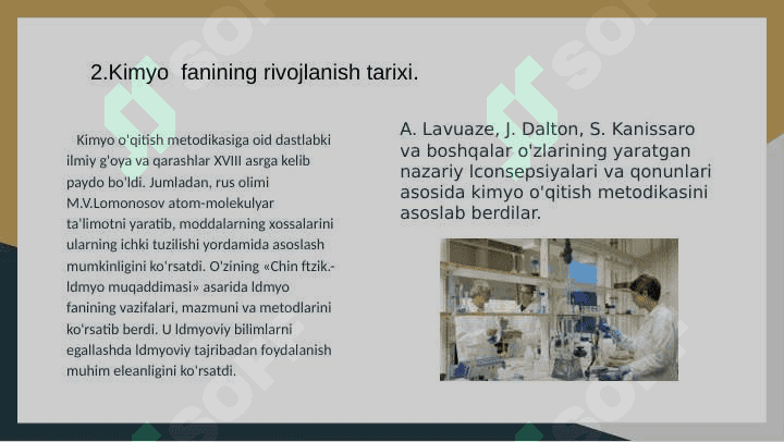 Kimyo  o‘qitish metodikasining nazariyasoslari fanining rivojlanish tarixi. 6