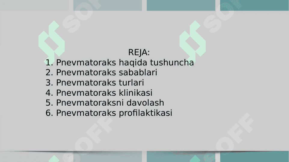 Pnevmatoraks klinika diagnostika davolash slayd 16list 2