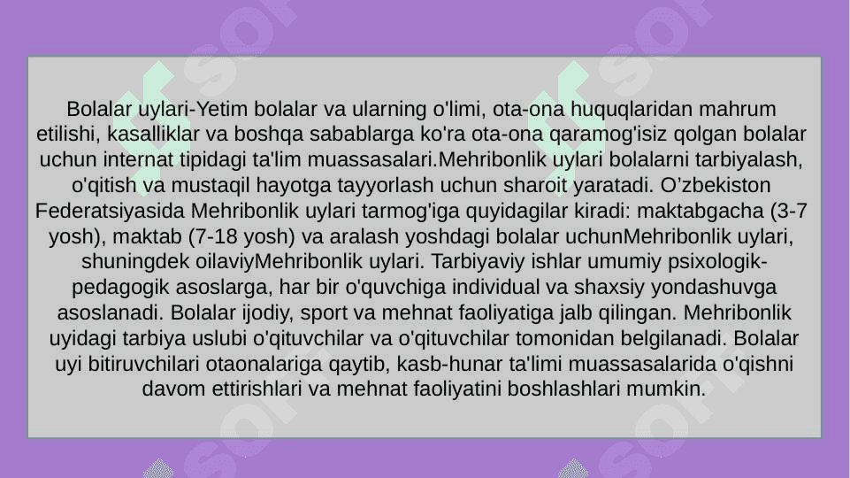 Slayt.Oʻzbekistonda mehribonlik uylarida olib boriladigan ijtimoiy faoliyat 4