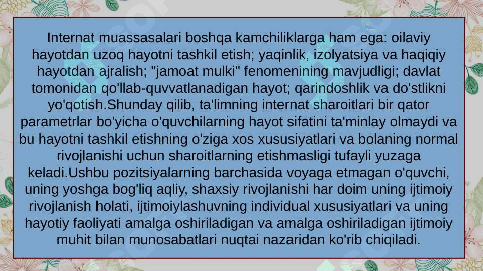 Slayt.Oʻzbekistonda mehribonlik uylarida olib boriladigan ijtimoiy faoliyat 6