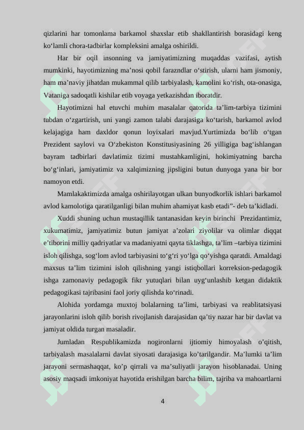 ALALIYANI O’RGANISH HOLATI VA  UNING BELGILARINI NAMOYON BO’LISHI 4