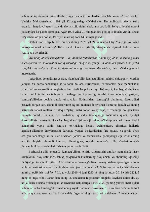 O’zbekiston Respublikasidagi ijtimoiy o’zgarishlar 3