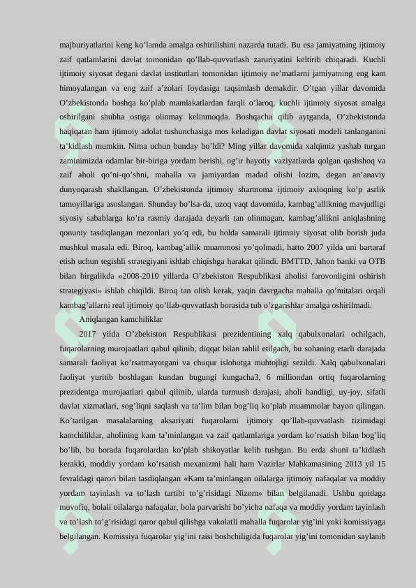 O’zbekiston Respublikasidagi ijtimoiy o’zgarishlar 6