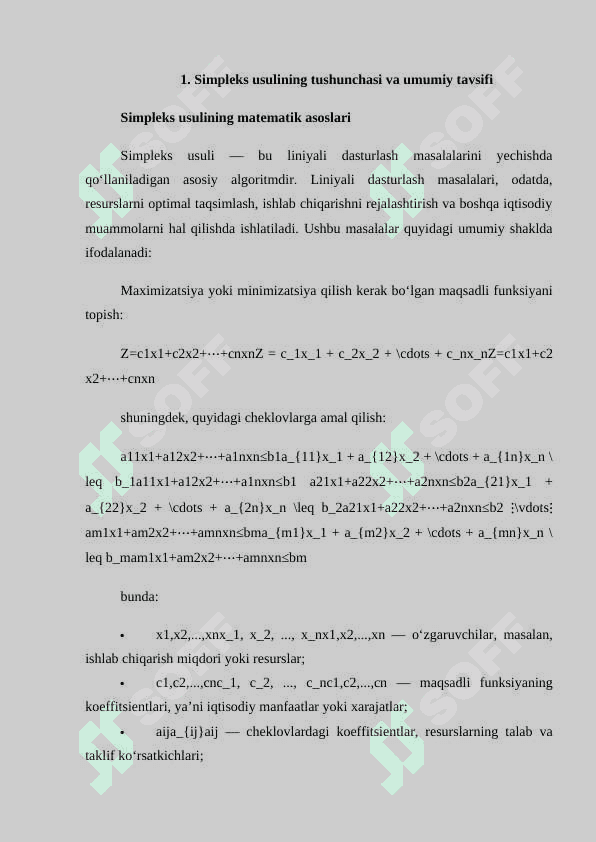 Iqtisodiy masalalarni simpleks usulda yechish 4