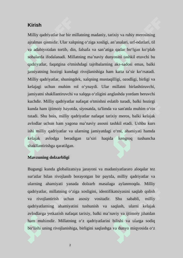 Milliy qadriyatlar 2