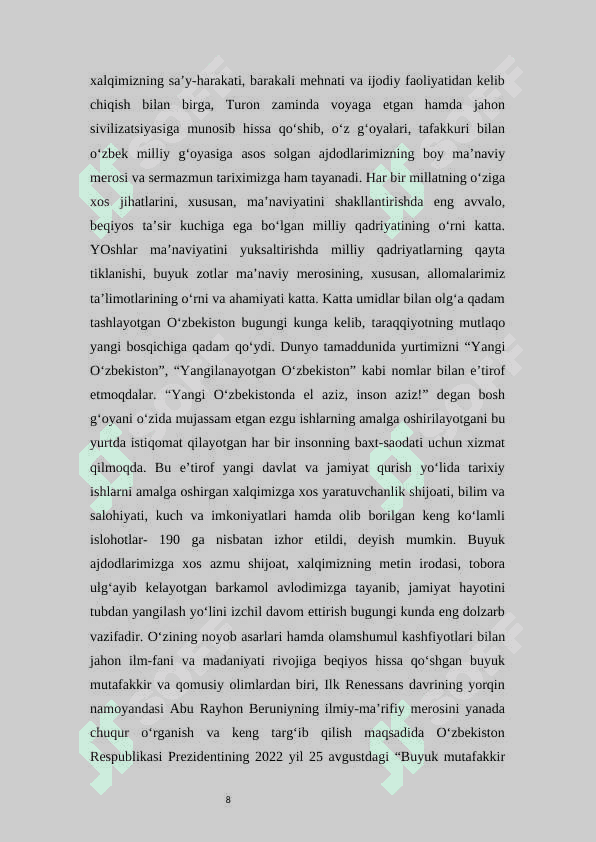 Milliy qadriyatlar 8