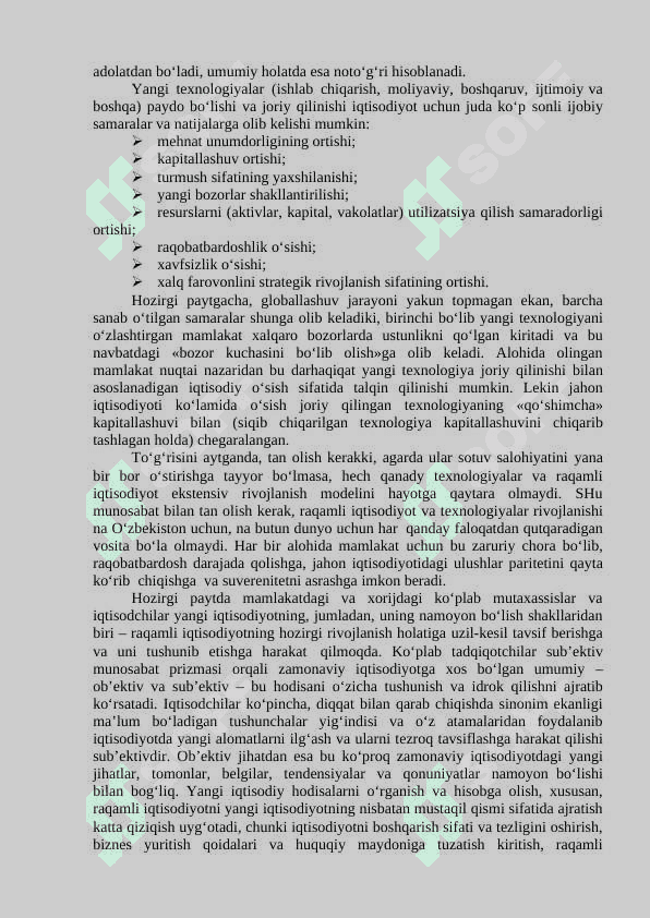 RAQAMLI IQTISODIYOTDA BIZNESNI TASHKIL ETISHNING XUSUSIYATLARI 2