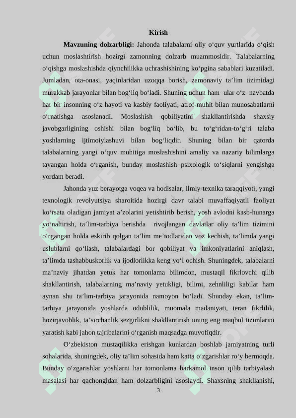 TАLАBАLАRNING ОLIY TА’LIMGА MОSLАSHUVINING  IJTIMОIY-PSIXОLОGIK XUSUSIYАTLАRI 3