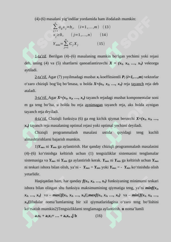 Iqtisodiy maslani simpleks usulda yechish. Modifitsirlangan simpleks usul. Xos chiziqli programmalashtirish masalasiIqtisodiy maslani simpleks usulda yechish. Modifitsirlangan simpleks usul. Xos chiziqli programmalashtirish masalasi 4