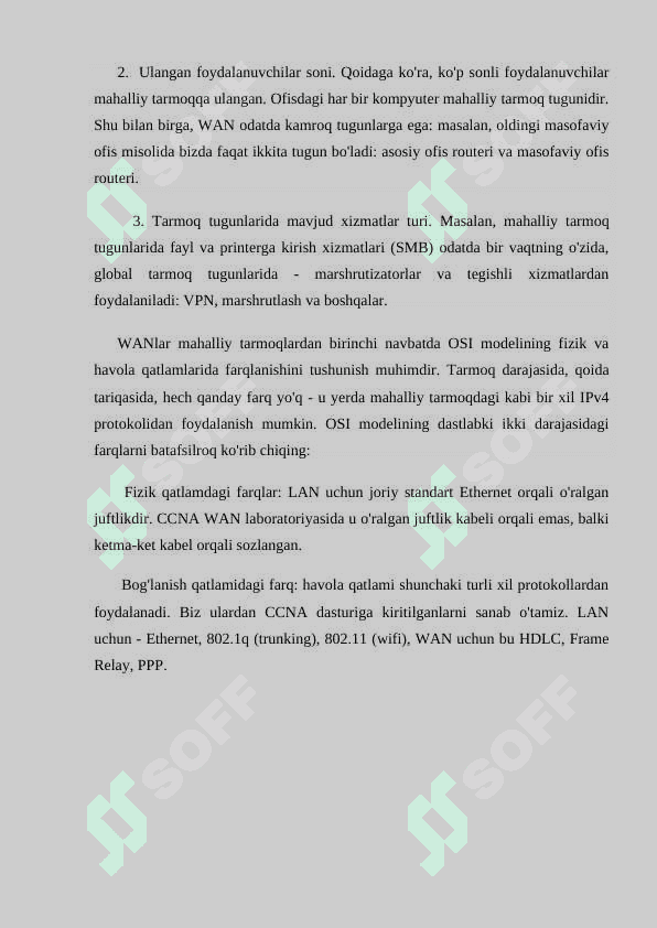 CISCO PACKET TRACERDA WAN TARMOG’INI LOYIHALASH VA QURISH 3
