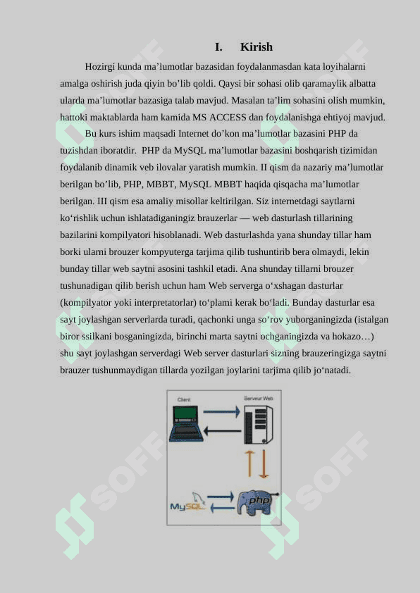 Internet do’kon ma’lumotlar bazasini PHP va MySQL da ishlash. 3