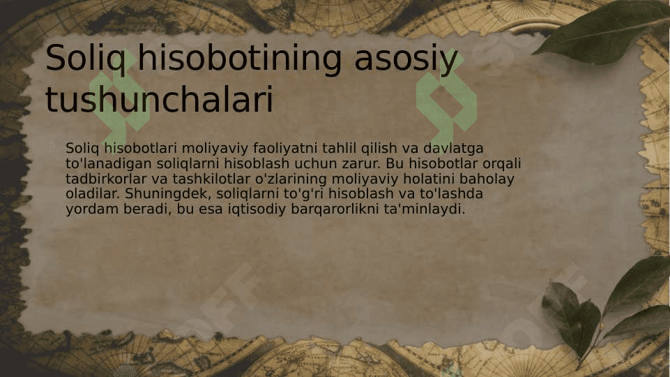 Soliq hisobotining nazariy asoslari taqdimot prezintatsiya 4