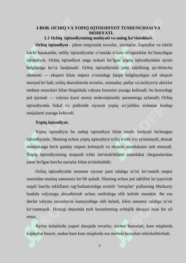 Ochiq va yopiq iqtisodiyot 5