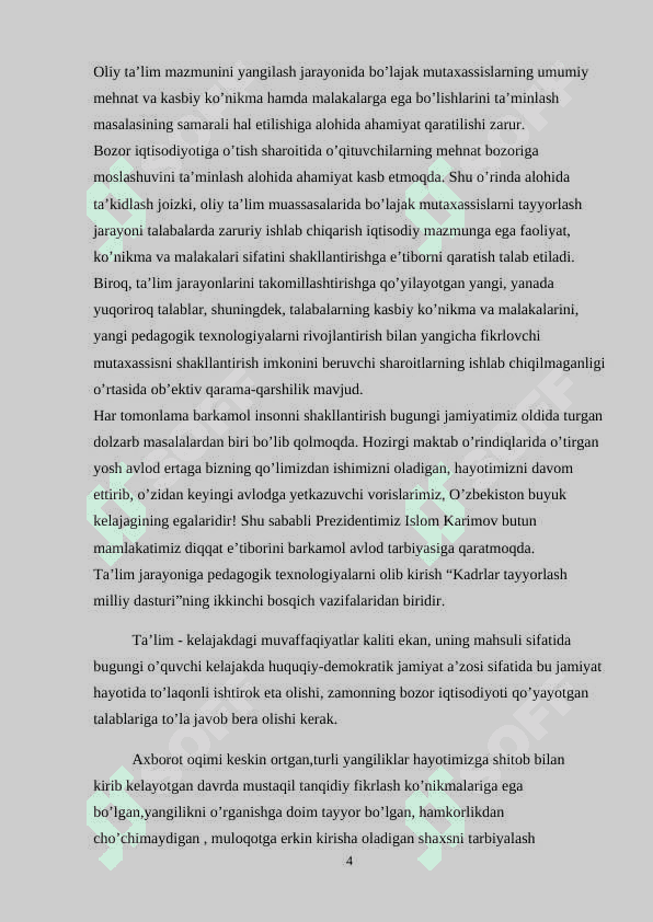 BOSHLANG‘ICH SINFLARDA MATEMATIKA O‘QITISHNING UMUMIY METODIKASI 4