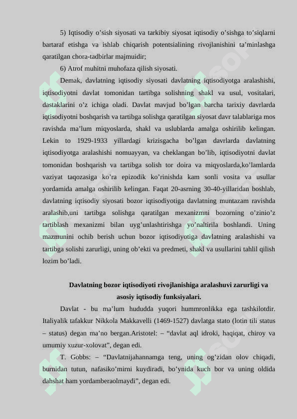 Bozor iqtisodiyotida iqtisodiy muassalar va davlat iqtisodiyotida iqtisodiy muassasalar va davlatning ro’li 6