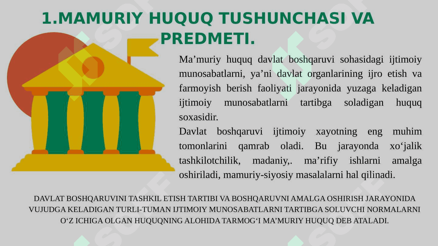 Hozirgi zamon ma'muriy huquqning o'ziga xos xususiyatlari 3