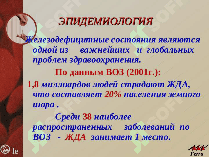 Анемии. Классификация,этиология, патогенез, клиника, диагностика, лечение, профилактика 5