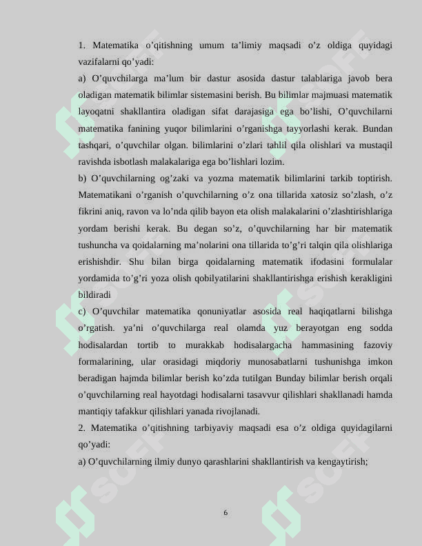 ’BOSHLANG’ICH SINFLARDA MATEMATIKA O’QITISH METODLARI 6