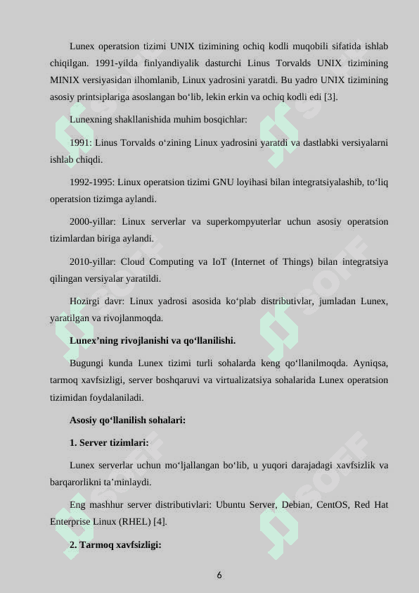 Lunex operation tizimida Proksi server
xizmatini o‘rnatish va sozlash 6