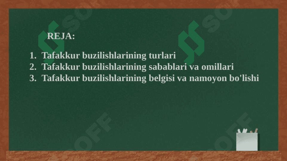 Tafakkur buzilishlari SLAYD 2