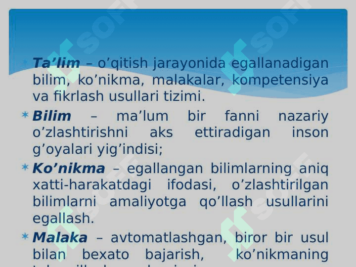 Boshlang’ich ta’lim pedagogikasida ta’lim qonuniyatlari, qoidalari va prinsiplari 7