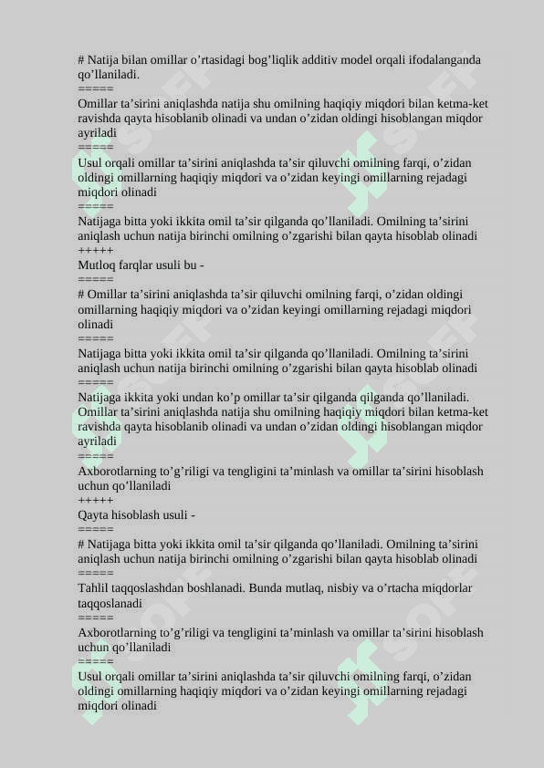 IQTISODIY TAHLIL” FANIDAN TEST SAVOLLARI JAVOBLARI BILAN 4