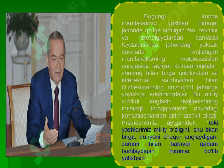 O’zlikni anglash tarixiy xotirani tiklash omili ekanligi 8
