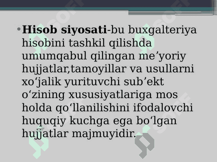 Xoʻjalik yurituvchi subʼektlarda hisob siyosati 3