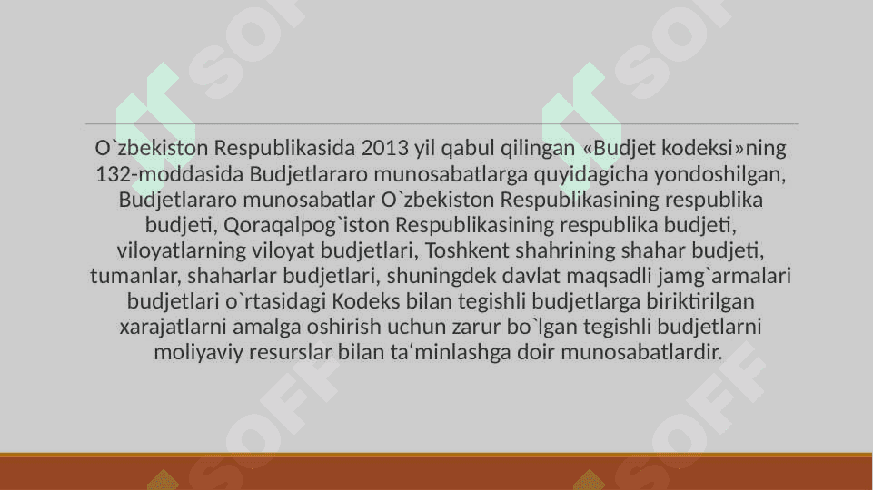 BUDJETLARARO MUNOSABATLAR 4