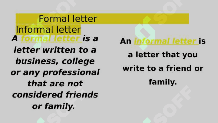 Formal and informal letters 4