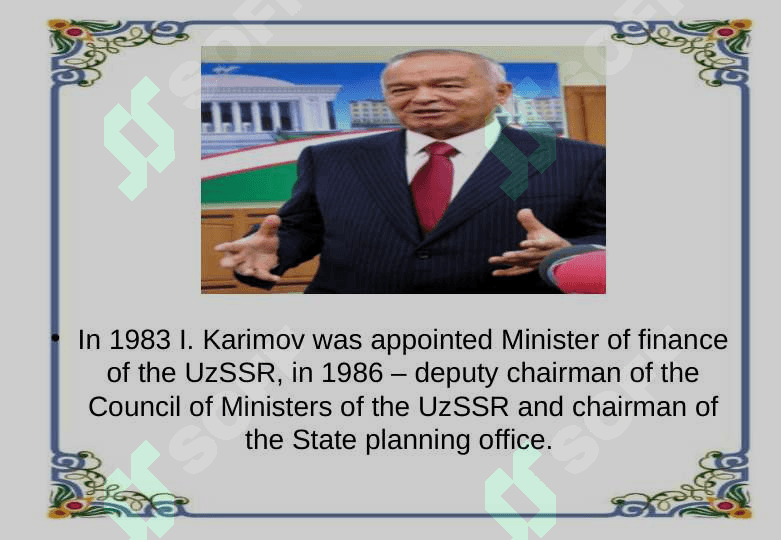 Islam Abduganievich Karimov 4