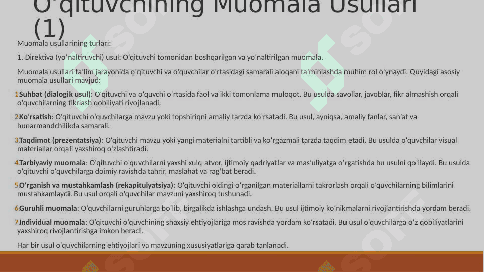 Pedagogik Jarayon va O’qituvchining Ahamiyati 6