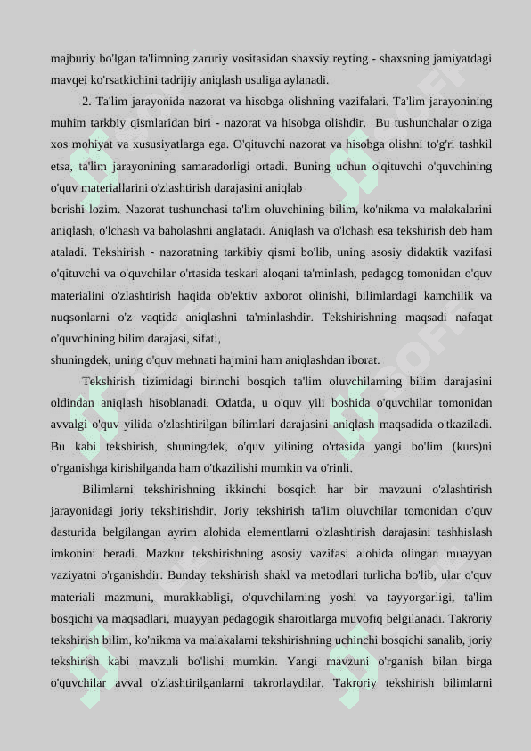 Ta’limni tashxis etish va pedagogik diagnostika 4