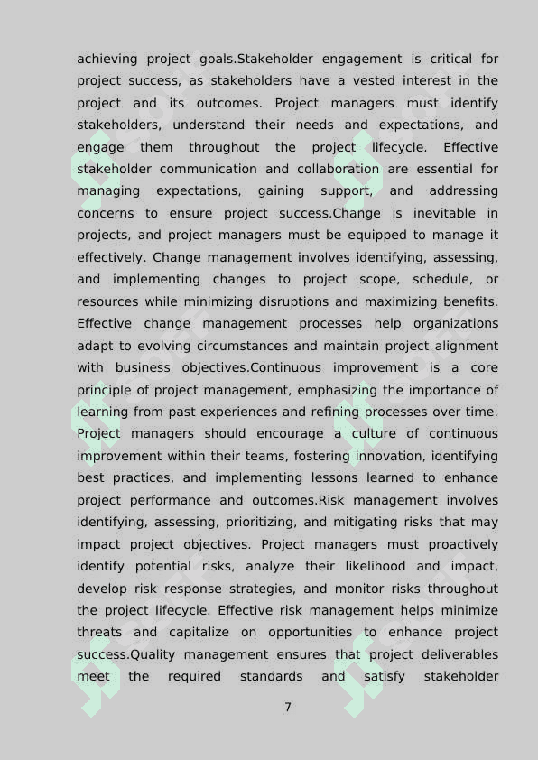 Project methods. 7