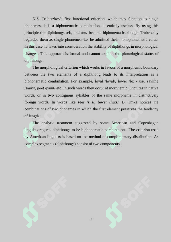 THE PHONOLOGICAL STATUS OF DIPHTHONGS 3