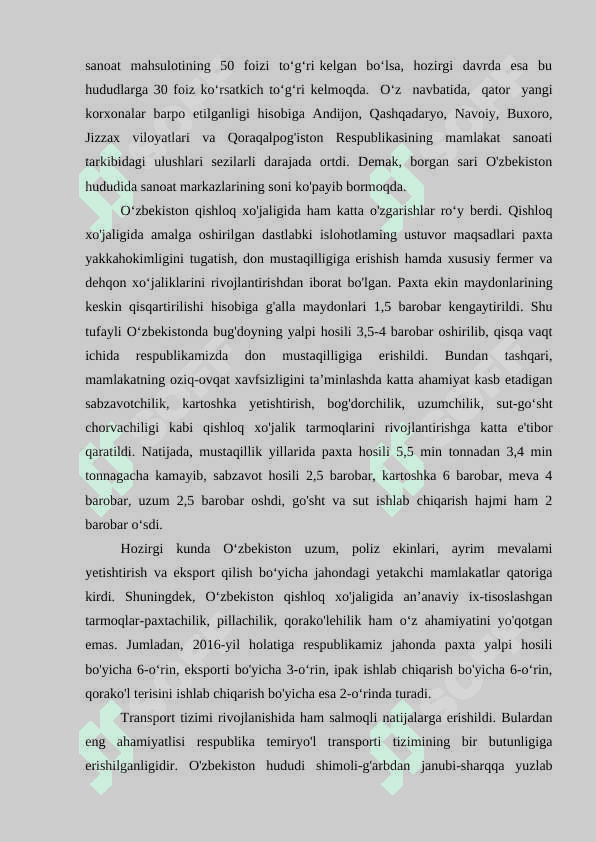 O’zbekistonning ijtimoiy va iqtisodiy rivojlanishiga rivojlanayotgan bozorlar va moliyaviy inqirozlaning tasiri 7