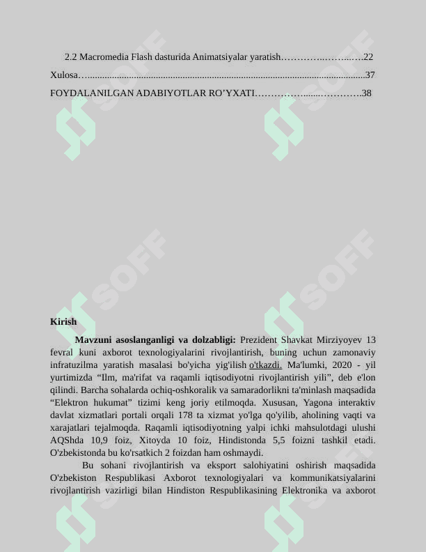 Mavzu: “Macromedia flash muhitida interfaol animatsiyalar yaratish” 3