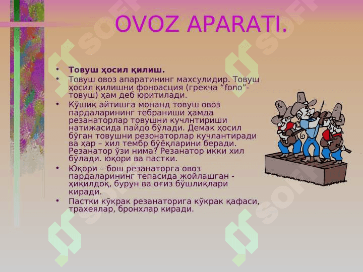 OVOZ APARATINI BUZULISHI 2