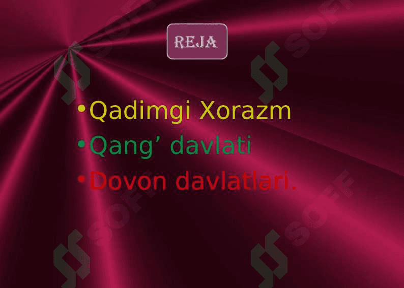 O'RTA OSIYO ILK O'RTA ASRLAR DAVLATLARI. 2