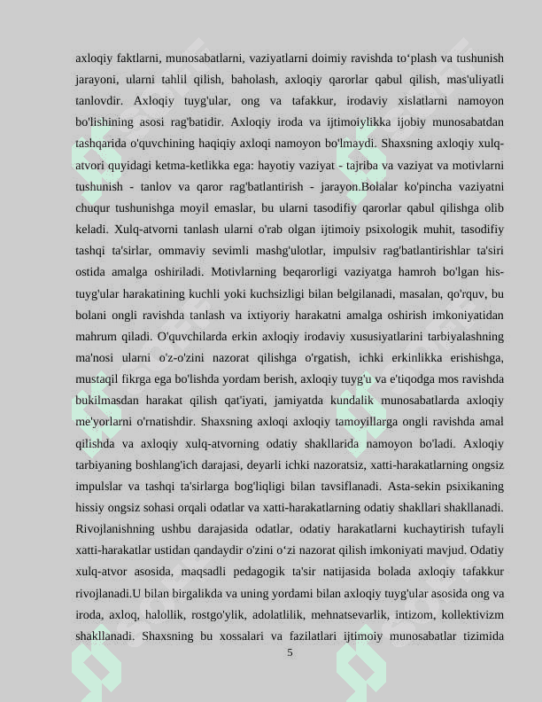 MTT da axloqiy tarbiya masalalari. 5