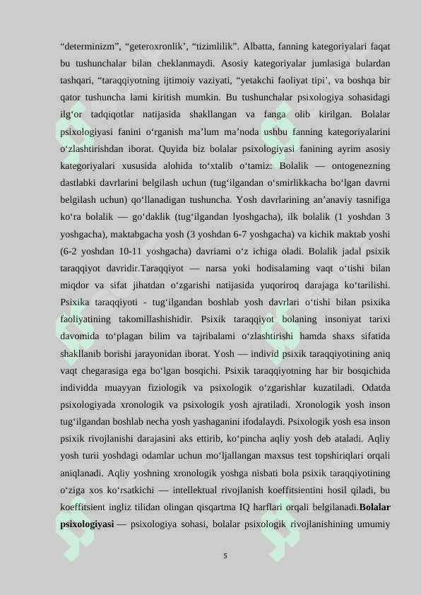 Bolalar psixologiyasi vazifalari va tarkibiy tuzilishi 5
